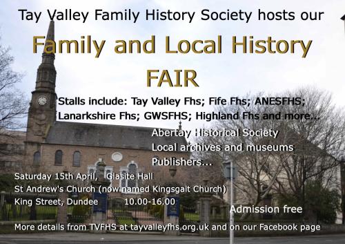 Poster for the Family and Local History Fair