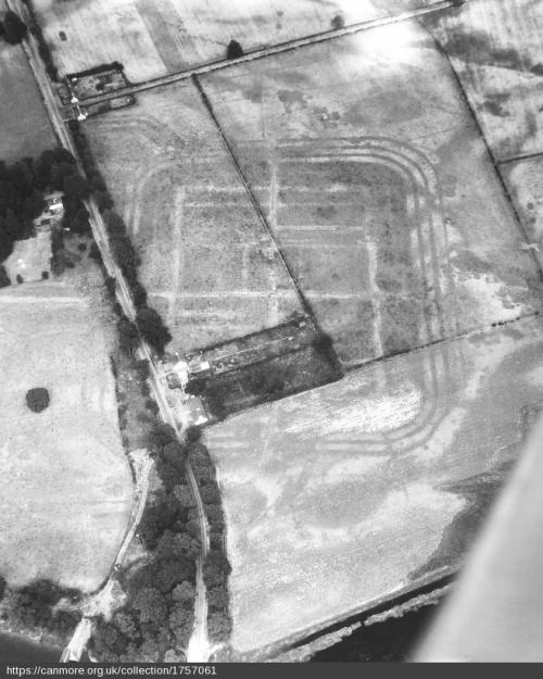 Aerial view of cropmark showing Roman fort at Glenlochar
