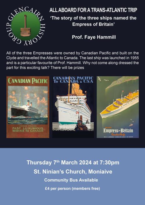 Poster for Empress of Britain talk