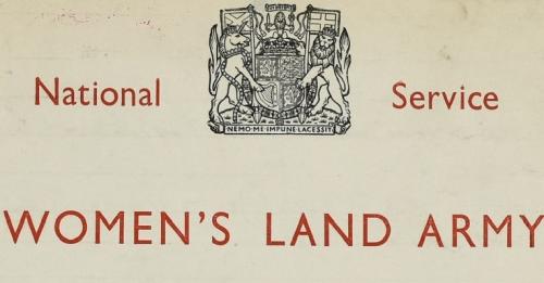 Snapshot of a small part of a Women's Land Army Certificate