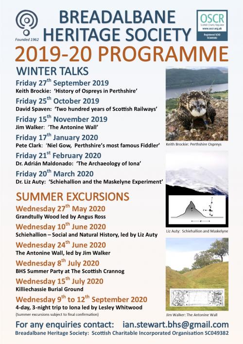 Breadalbane Heritage Society 2019-20 Programme