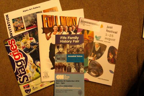 An example of recent Scottish leaflets and programmes.