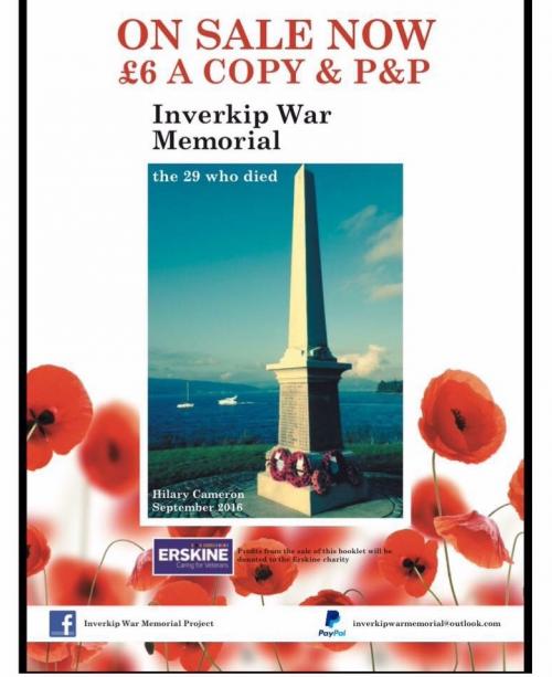 Inverkip War Memorial booklet flyer