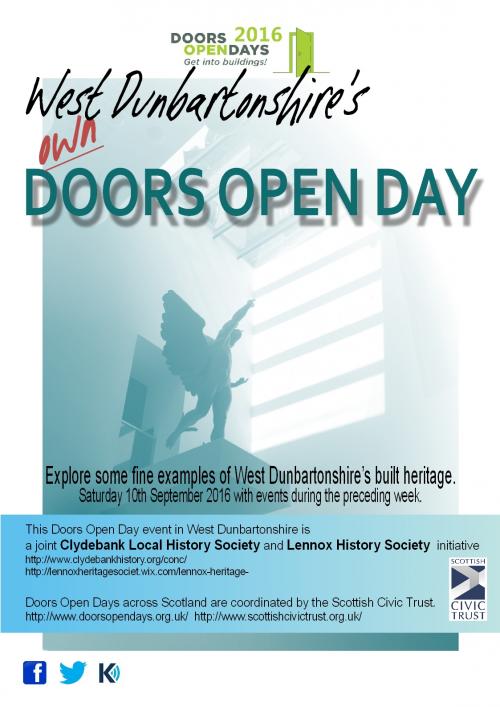 West Dunbartonshire Doors Open Days poster